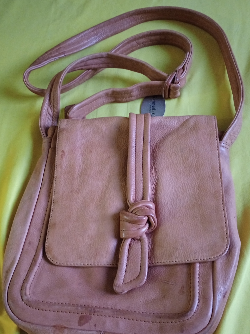 Kenneth Cole Women's Leather Crossbody Bag in Light Tan - Picture 1 of 7